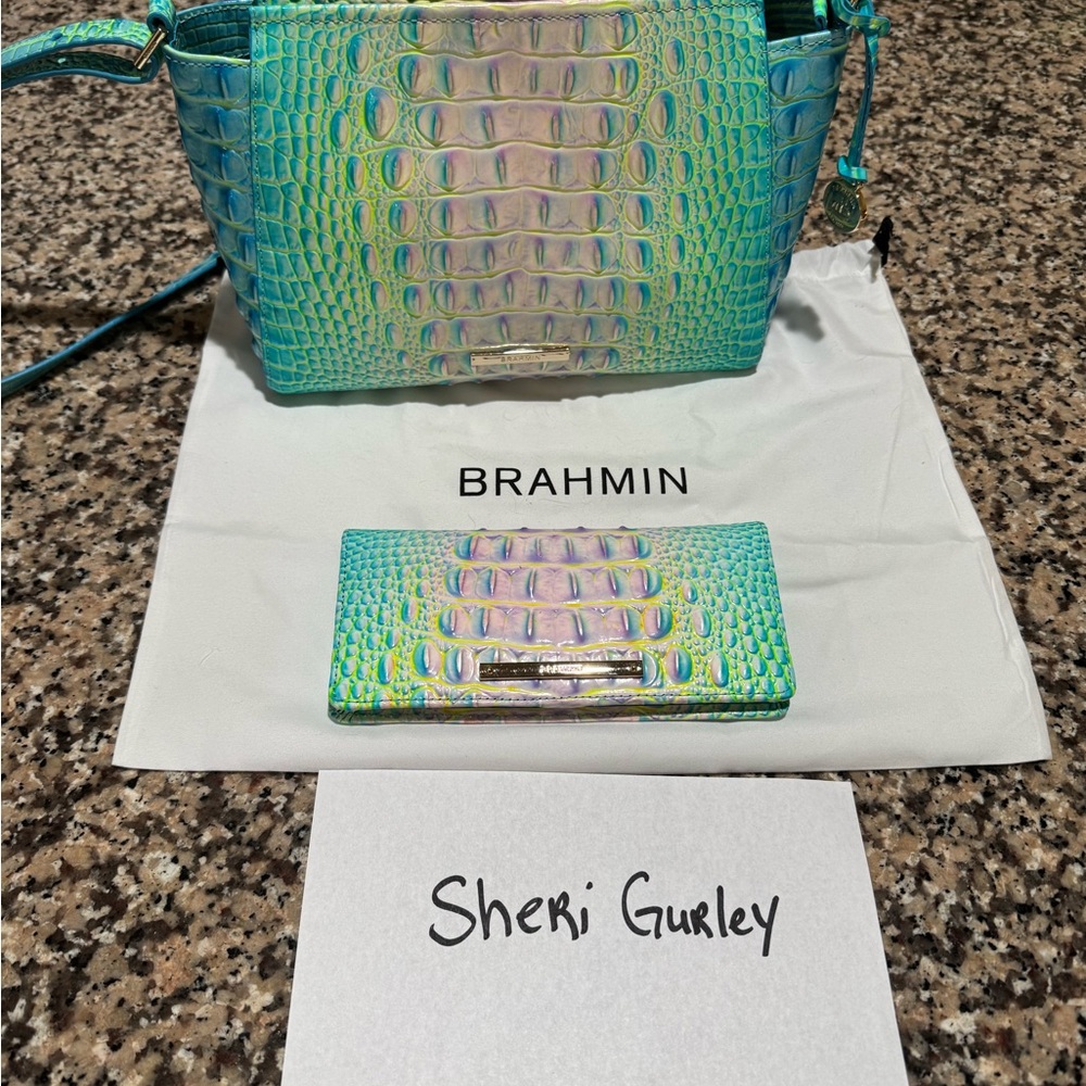 Brahmin cotton candy Women's Bag  and wallet Set